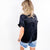 Andree By Unit Pleat Front V-Neck Top in Black - Boujee Boutique 