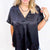 Andree By Unit Pleat Front V-Neck Top in Black - Boujee Boutique 