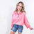 Sweet As Can Be Half Pink Button Pullover - Boujee Boutique 