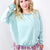 Night Sky Knit Back Star Washed Terry Knit Long Sleeve Pullover Top in 3 Colors - Boujee Boutique 
