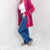 Hot Pink Long Plush Velvet Blazer - Boujee Boutique 