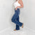 Judy Blue Rose High Waist 90's Straight Jeans in Dark Wash Jeans - Boujee Boutique 