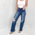 Judy Blue Brie High Waist Destroyed Knee 90's Straight Leg Jeans - Boujee Boutique 