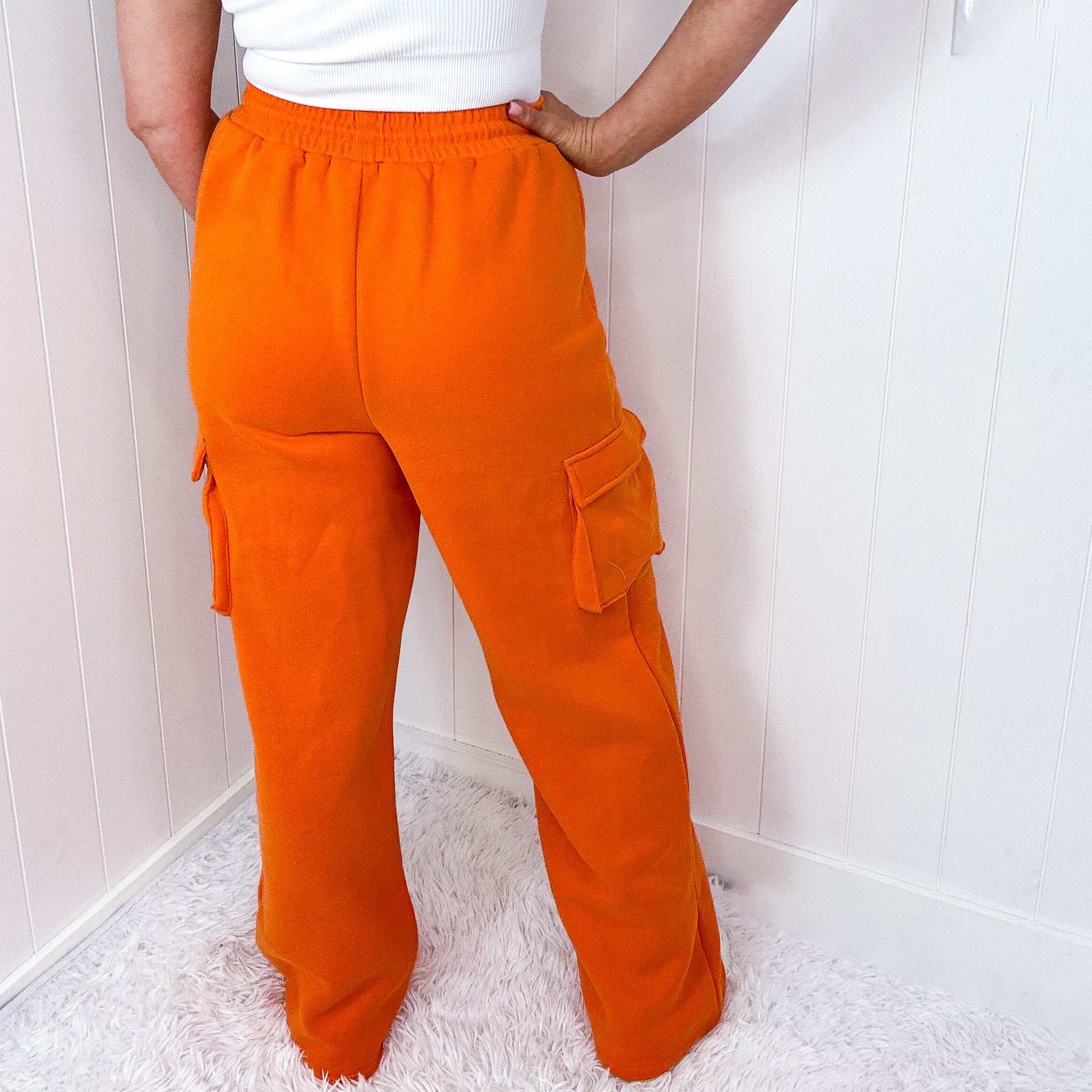 Cargolicious Plush and Soft Wide Leg Cargo Sweatpants in 5 Colors - Boujee Boutique 