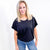 Andree By Unit Waffle Knit Short Sleeve Top In Black - Boujee Boutique 