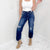Judy Blue Buckle Up High Waist Destroyed Cropped Wide Leg Jeans - Boujee Boutique 
