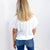 Andree By Unit Waffle Knit Short Sleeve Top In White - Boujee Boutique 