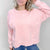 Easel Washed Rose Cream Lightweight Long Sleeve Pullover - Boujee Boutique 
