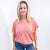Andree By Unit Waffle Knit Short Sleeve Top In Apricot - Boujee Boutique 