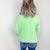 Easel Washed Lime Lightweight Long Sleeve Pullover - Boujee Boutique 