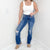 Judy Blue Rose High Waist 90's Straight Jeans in Dark Wash Jeans - Boujee Boutique 