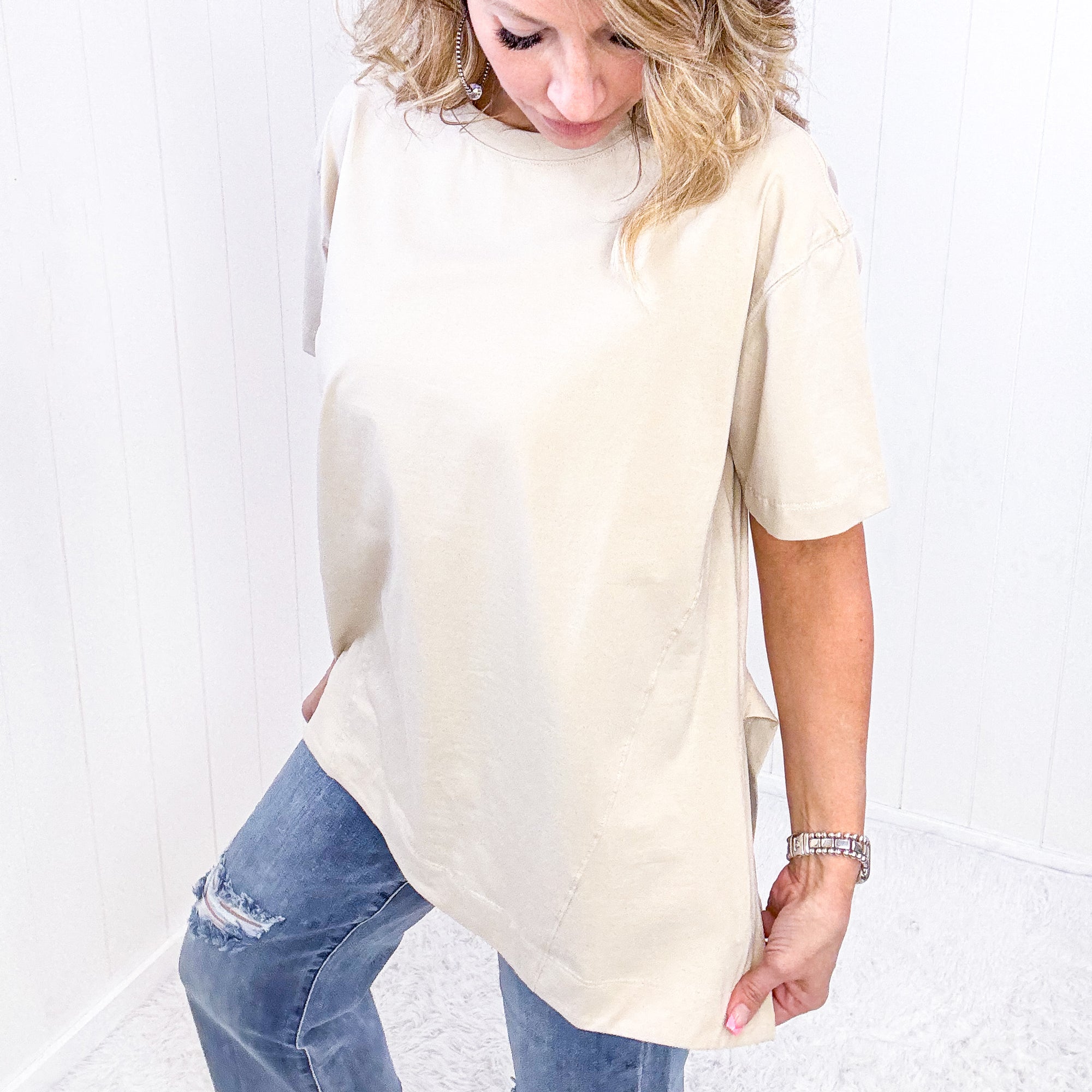 The Perfect Basics Taupe Soft Crewneck Top - Boujee Boutique 