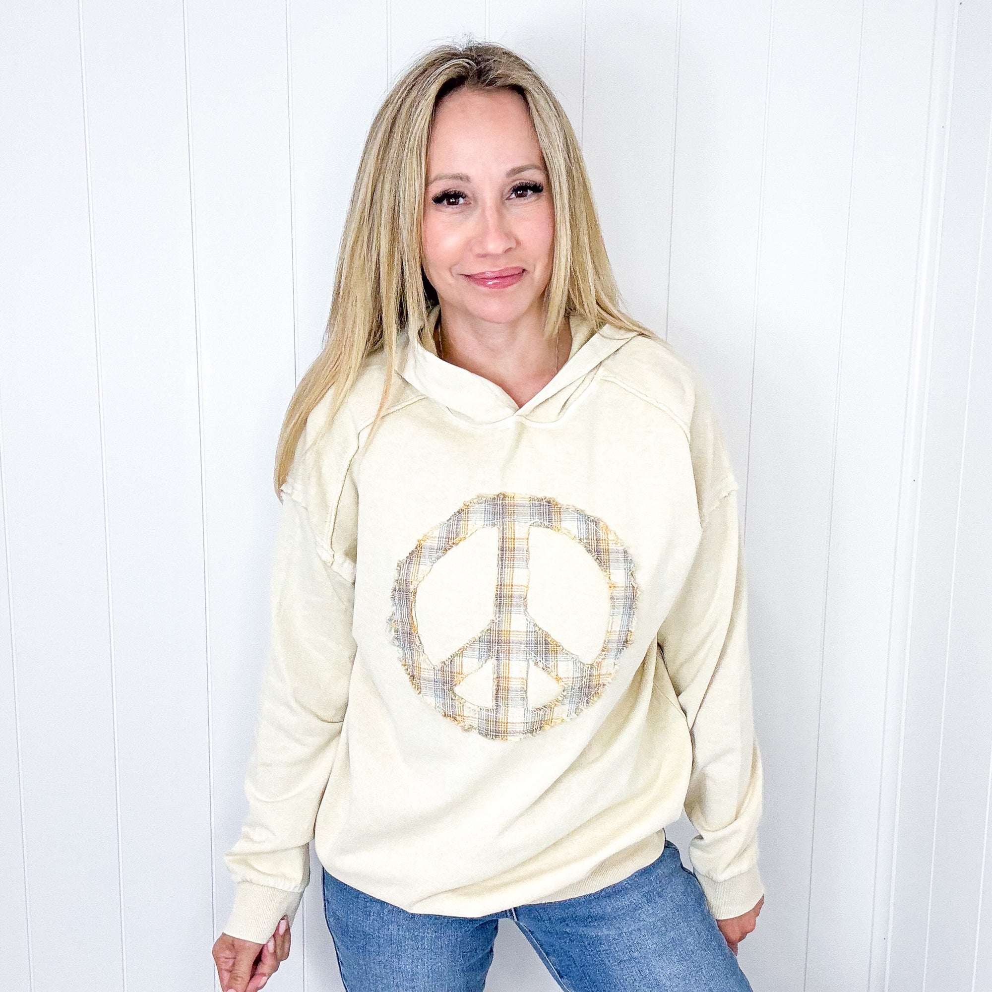 The Peacemaker Relaxed Mineral Washed Long Sleeve Hoodie in 8 Colors - Boujee Boutique 