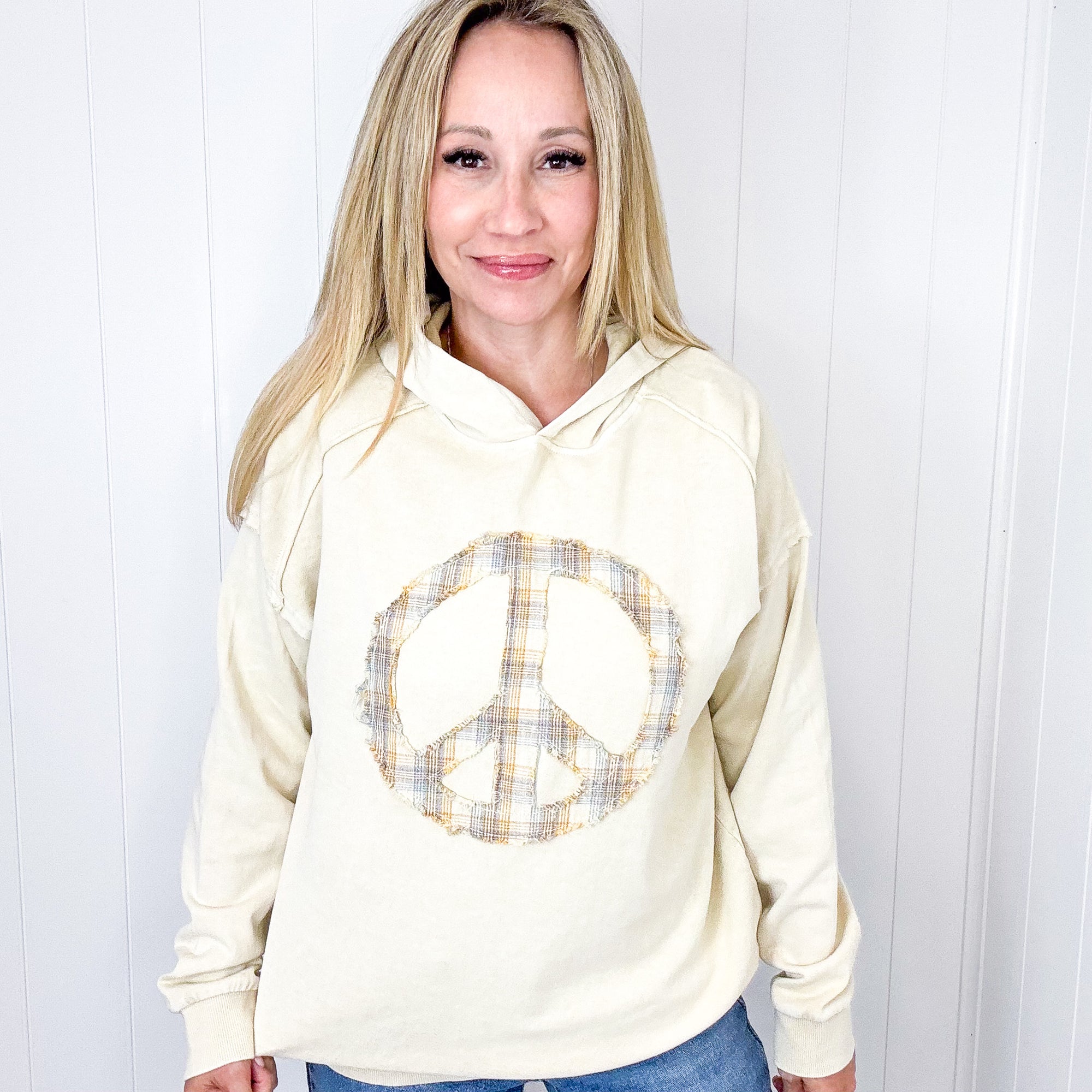 The Peacemaker Relaxed Mineral Washed Long Sleeve Hoodie in 8 Colors - Boujee Boutique 