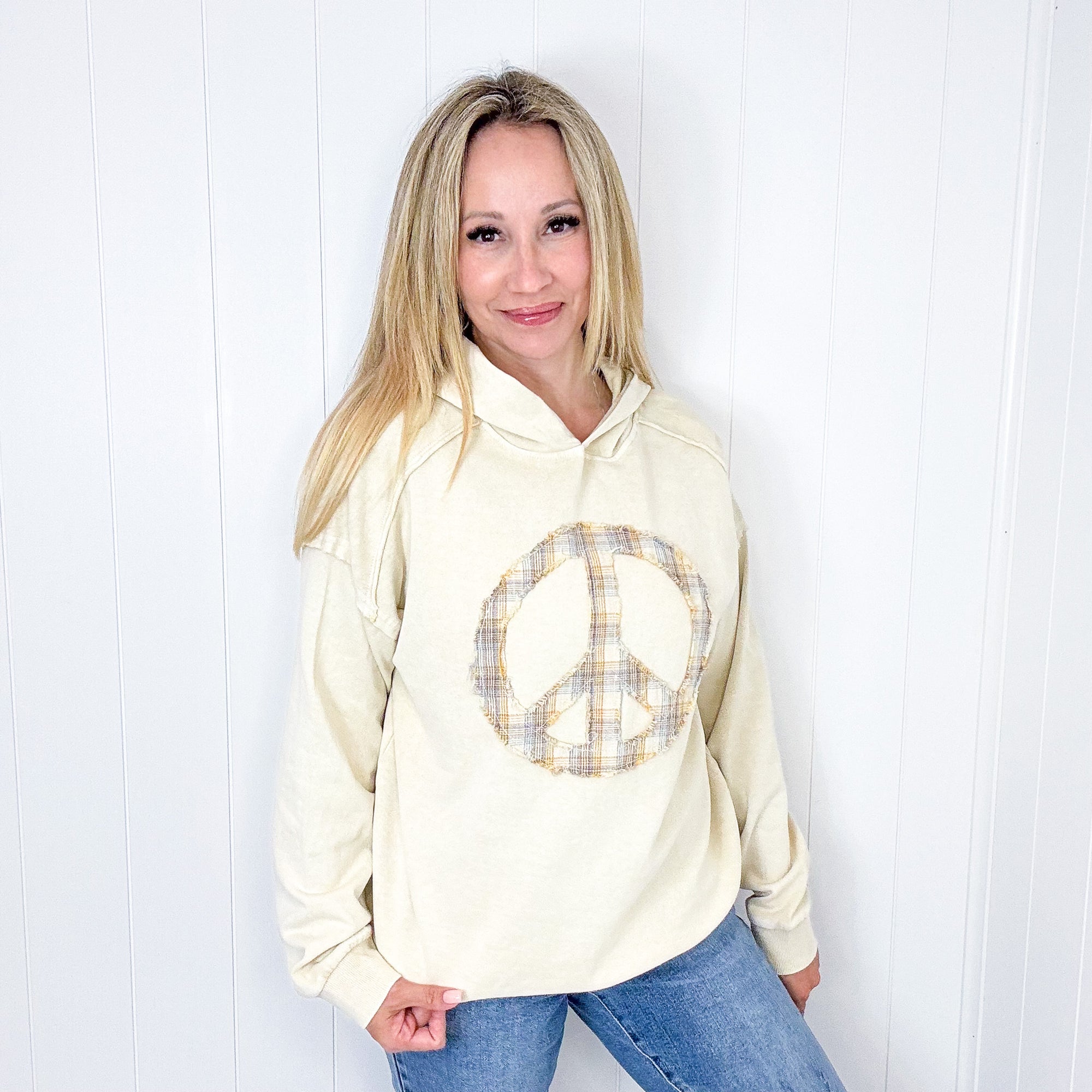 The Peacemaker Relaxed Mineral Washed Long Sleeve Hoodie in 8 Colors - Boujee Boutique 