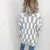 Grey Beverly Checkered Open Front Cardigan - Boujee Boutique 