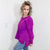 Purple Mineral Washed Pullover Long Sleeve Henley - Boujee Boutique 