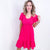 Fuchsia Smocked Fit and Flare Flutter Sleeve Dress - Boujee Boutique 