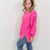 Blakeley Pink Oversized Classic Crew Pullover - Boujee Boutique 