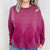 Easel Burgundy Bleach Washed Long Sleeve Pullover - Boujee Boutique 