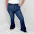 Judy Blue Jane High Waist Raw Hem Dark Flare Jeans - Boujee Boutique 