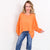 POL Sherbet Exposed Seam Round Neck Long Sleeve Top - Boujee Boutique 