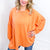 POL Sherbet Exposed Seam Round Neck Long Sleeve Top - Boujee Boutique 