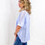 POL Pale Blue Short Sleeve Lace Crochet Panel Top - Boujee Boutique 