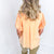 Easel Mineral Washed Orange Bubble Sleeve Blouse - Boujee Boutique 