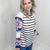 Change Of Pace Multi Print  Striped Long Sleeved Tee - Boujee Boutique 