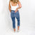 Judy Blue Laura Mid Rise Cuffed Skinny Capri Jeans - Boujee Boutique 