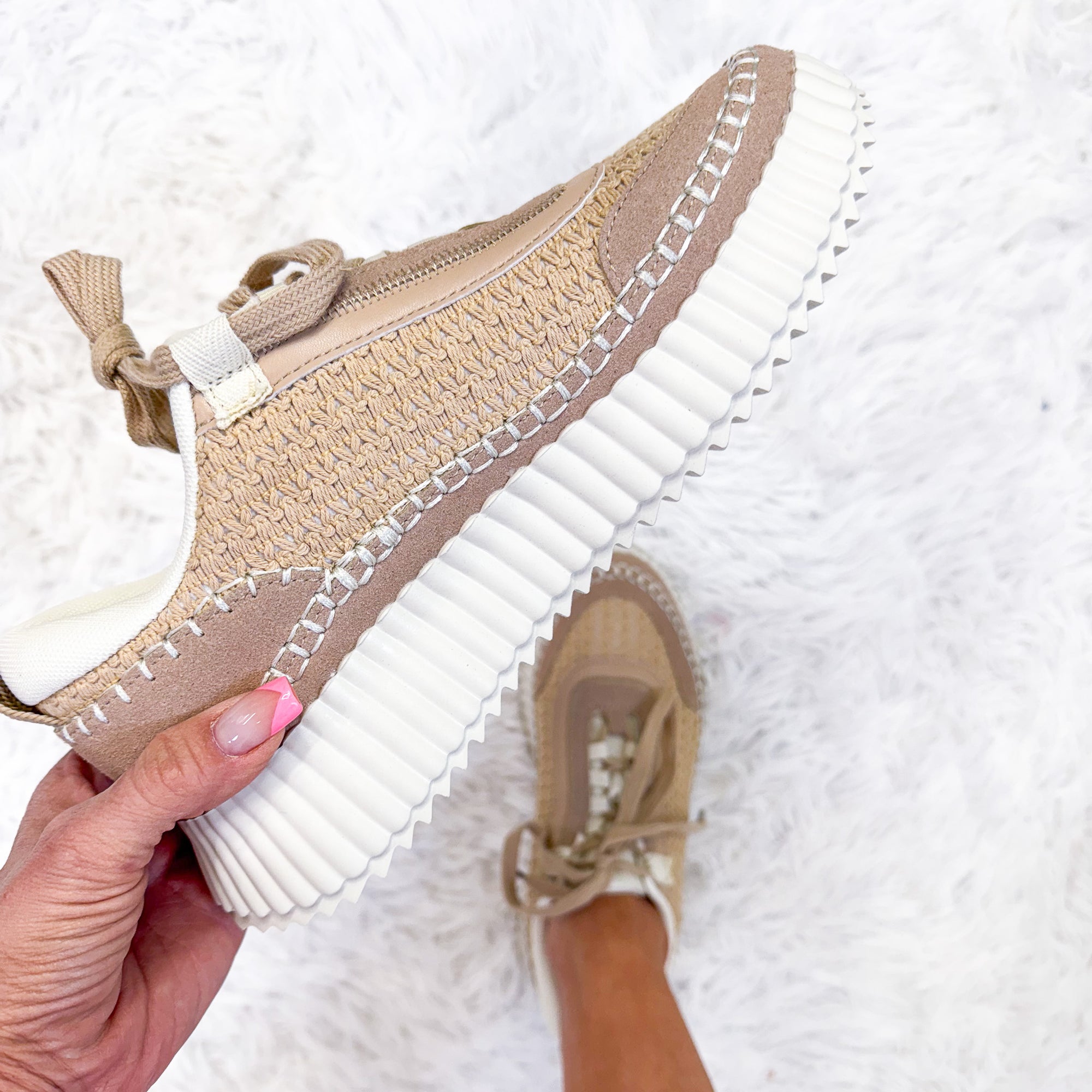 Corky's The Adventure Sneakers in Beige - Boujee Boutique 