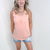Heathered Peach Scoop Neck Tank Top - Boujee Boutique 