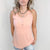 Heathered Peach Scoop Neck Tank Top - Boujee Boutique 