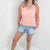 Heathered Peach Scoop Neck Tank Top - Boujee Boutique 