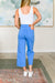 Judy Blue Sky Blue High Waist Tummy Control Wide Leg Crop Jeans - Boujee Boutique 