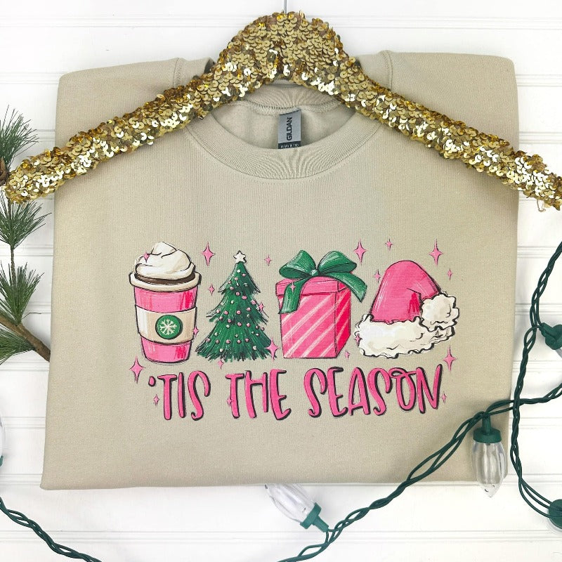 Tis The Season Christmas Sweatshirt - Boujee Boutique 