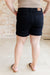 Judy Blue Reagan Black High Waist Button Fly Trouser Shorts - Boujee Boutique 