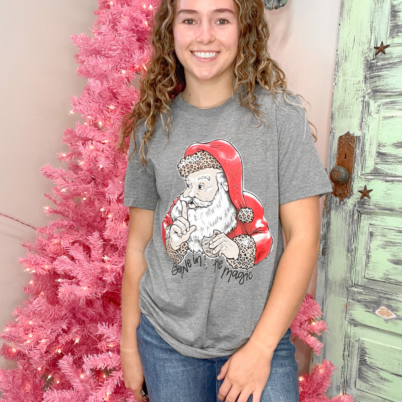 Believe in the Santa Magic Graphic Tee - Boujee Boutique 