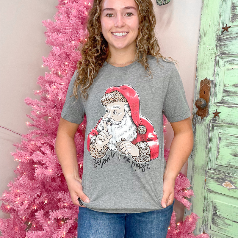Believe in the Santa Magic Graphic Tee - Boujee Boutique 
