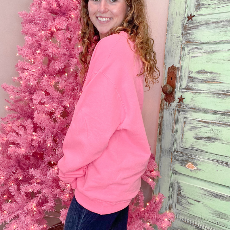 Merry u0026 Bright Hot Pink Sweatshirt - Boujee Boutique
