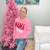 Glitter Print on Hot Pink Mama Claus Graphic Sweatshirt - Boujee Boutique 