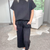 Black Textured Cropped Wide Leg Pants - Boujee Boutique 