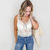 POL Natural Lace and Embroidered Sheer Tank Top - Boujee Boutique 