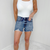 Judy Blue Chic High Waist Adjustable Button Destroyed Shorts - Boujee Boutique 