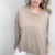 Feels Right Beige Oversized Boxy Long Sleeve Top - Boujee Boutique 