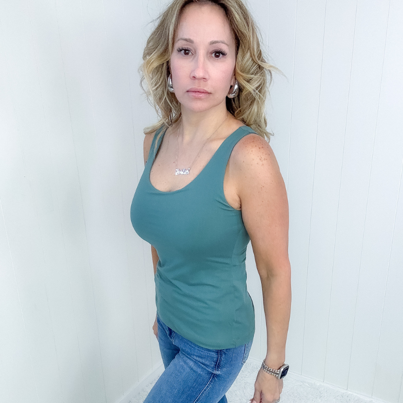Casual But Cool Butter Soft Tank in Tidewater Teal - Boujee Boutique 