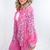 POL Paisley Posh Pink Button Up Long Sleeve Top - Boujee Boutique 