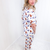 Lavender Flora Highland Cow Butter Soft Button Down Pajama Set - Boujee Boutique 