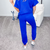 Royal Blue Textured Jogger Pants - Boujee Boutique 